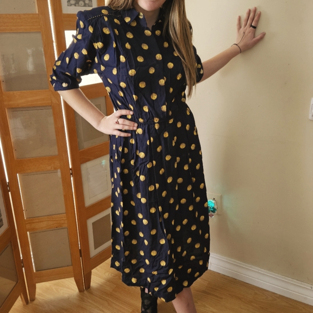 Vintage California Design Petite By Dorothy Samuel Dress. 1990s. Size 10.